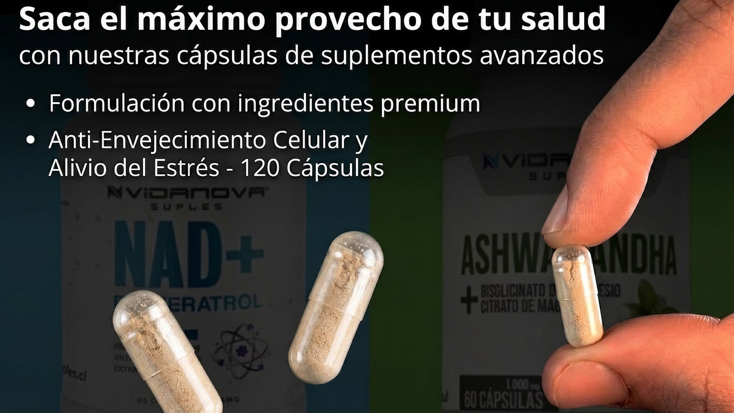 Dúo Bienestar ZenPro | Antiestrés Ashwagandha + Longevidad NAD+