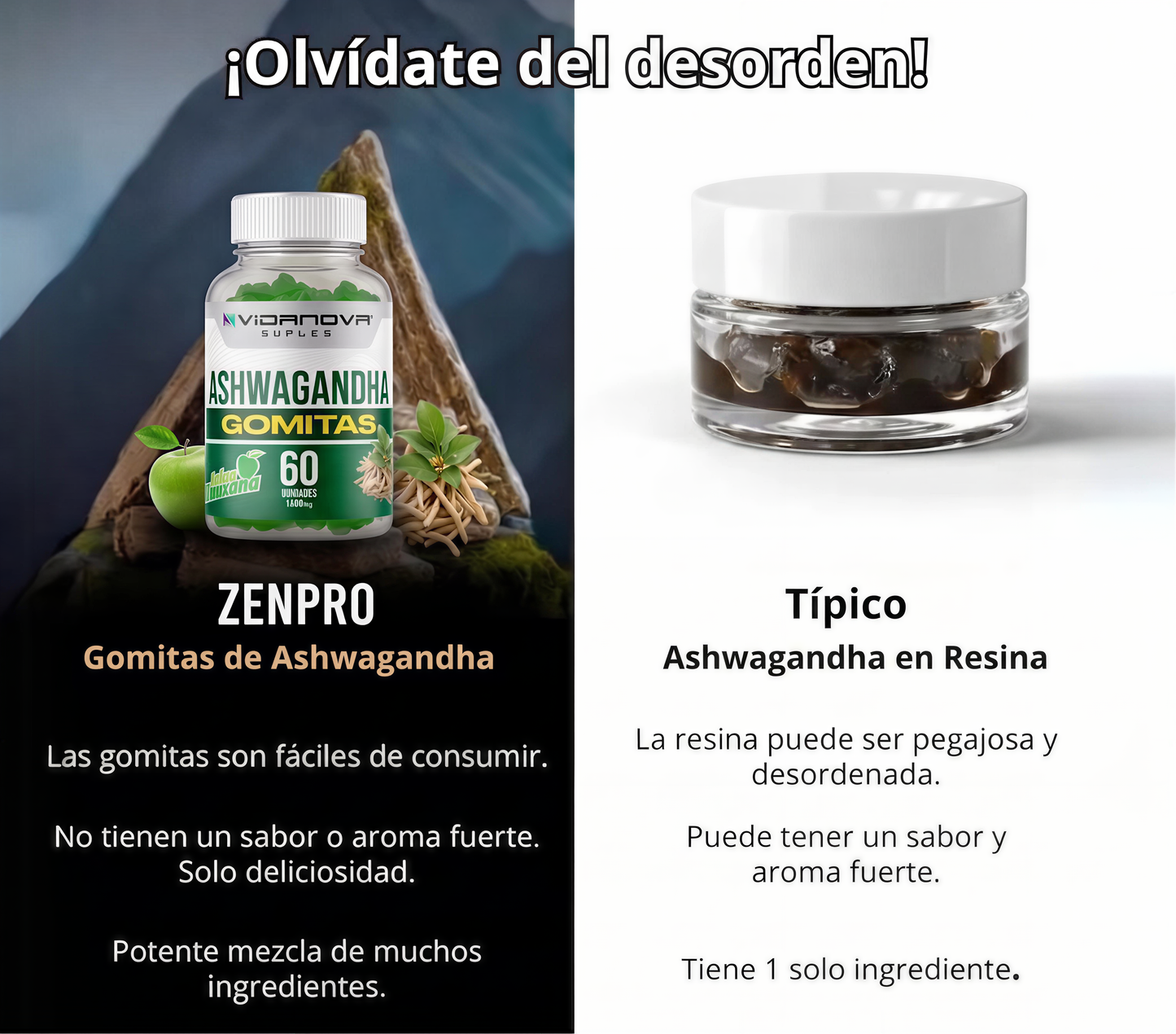 ZenPro Gomitas de Ashwagandha | Olvídate de la baja Energía durante el día